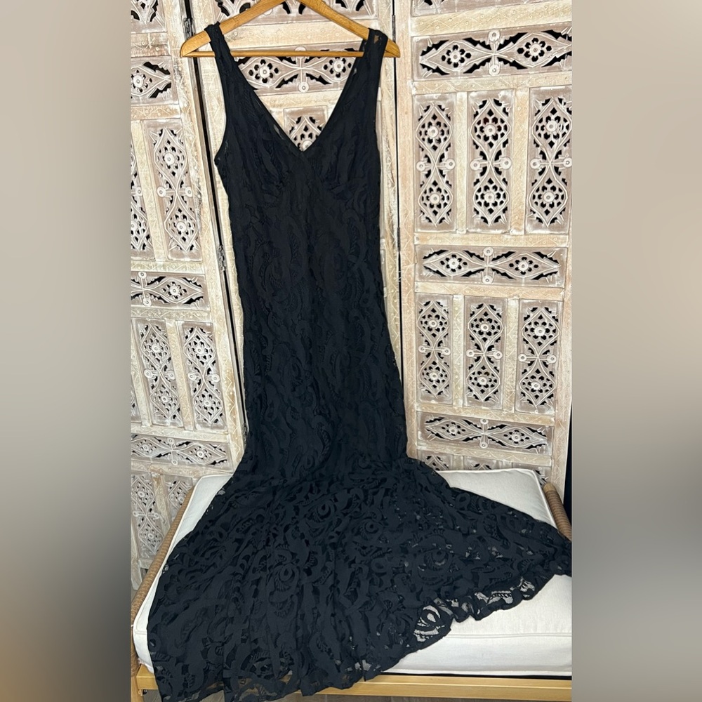 Pins and Needles Urban Outfitters Lace Long Zip Dress Full Slip Women Medium